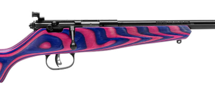 Savage Arms 13797 Rascal  Youth 22 LR 1rd 16.12" Matte Blued Barrel, Matte Blued Carbon Steel Receiver, Boyd's Minimalist Pink & Purple Hybrid Laminate Stock, Right Hand