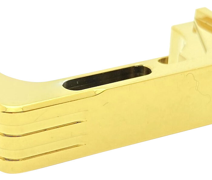 Cross Armory CRG5MCGD Mag Catch  Extended Compatible w/Glock Gen4-5 Gold Anodized Aluminum