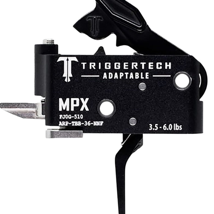 TriggerTech ARPTBB36NNF Adaptable  Two-Stage Flat Trigger with 3.50-6 lbs Draw Weight & Black PVD Finish for Sig MPX