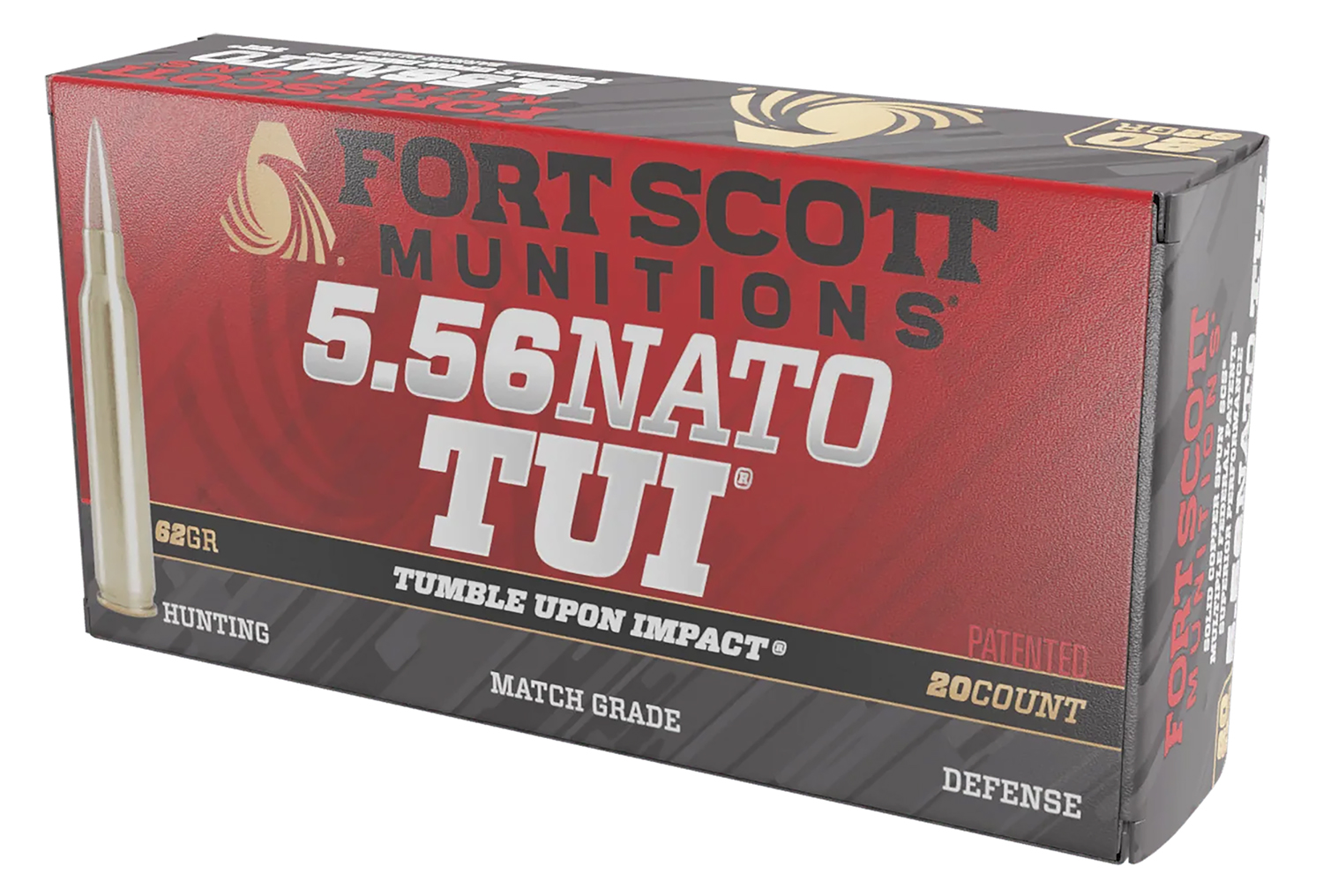 Fort Scott Munitions 556062SCV Tumble Upon Impact (TUI) 5.56x45mmNATO 62gr Solid Copper Spun 20 Per Box/25 Case 3 Fort Scott Munitions 556062SCV Tumble Upon Impact (TUI) 5.56x45mmNATO 62gr Solid Copper Spun 20 Per Box/25 Case