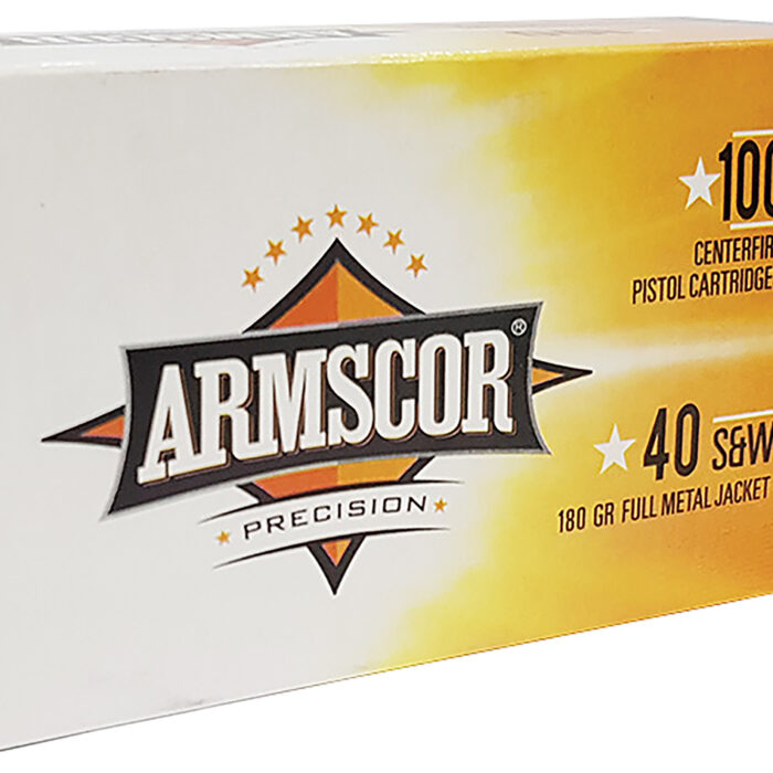Armscor 50316 Precision Value Pack 40S&W 180gr Full Metal Jacket 100 Per Box/12 Case