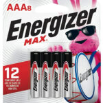 Energizer E92MP8 AAA Max Black/Silver 1.5V Alkaline Qty (8) Single Pack 1 135701