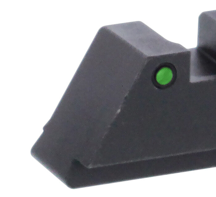 AmeriGlo GL252 Optic Compatible Sight Set for Glock  XL Tall Green Tritium LumiGreen Outline Front Sight-Green Tritium Black Outline Rear Sight