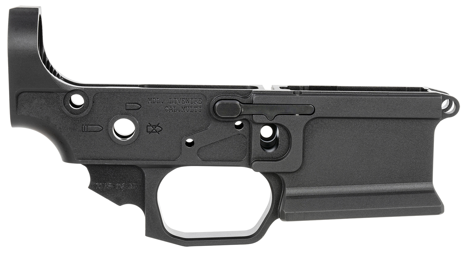 Sharps Bros SBLR08F Livewire Stripped Lower Multi-Caliber 7075-T6 Aluminum w/Black Anodized Finish Compatible w/Mil-Spec Internal Parts 3 Sharps Bros SBLR08F Livewire Stripped Lower Multi-Caliber 7075-T6 Aluminum w/Black Anodized Finish Compatible w/Mil-Spec Internal Parts