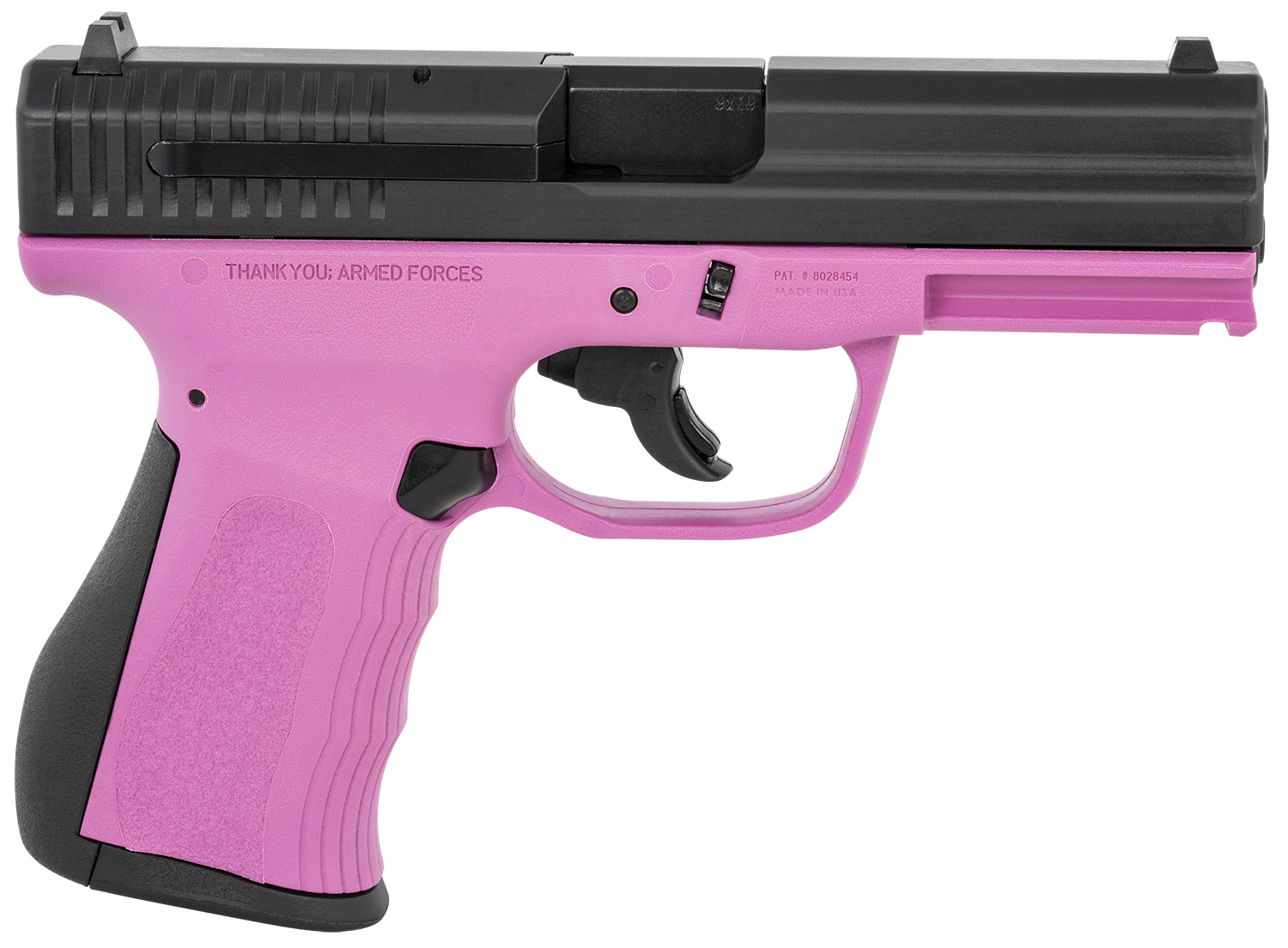 FMK G9C1G2PKSSCM 9C1 G2 9mm Luger 10+1 4" Black Stainless Steel Barrel, Black Serrated Carbon Steel Slide, Pink Polymer Frame w/Picatinny Rail, Black Backstrap Grip 3 FMK G9C1G2PKSSCM 9C1 G2 9mm Luger 10+1 4" Black Stainless Steel Barrel, Black Serrated Carbon Steel Slide, Pink Polymer Frame w/Picatinny Rail, Black Backstrap Grip