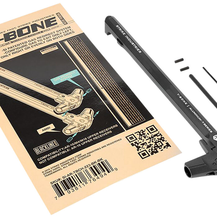 Strike Industries AR-TBCH-223-BK-BK T-Bone Charging Handle .223/5.56x45mm Nato Black Polymer Handles Aluminum Shaft for AR-15
