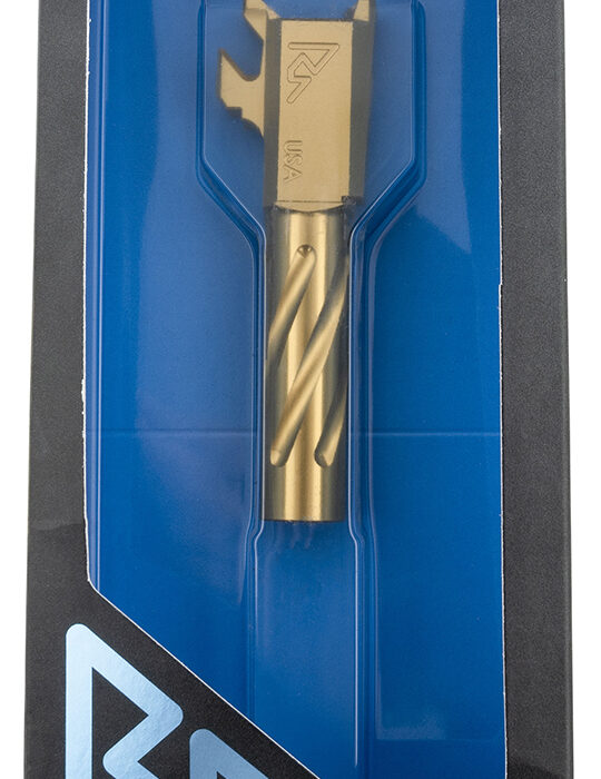 Rival Arms RARA20H101E Precision V1 Match Grade Spiral Fluted Threaded Gold PVD Stainless Steel, Fits Springfield Hellcat
