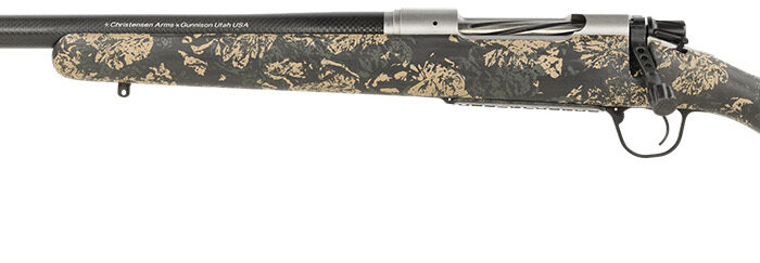 Christensen Arms 8010617900 Ridgeline FFT 28 Nosler 3+1 22" Carbon Fiber Threaded Barrel, Stainless Steel, Green with Black/Tan Accents, Stock, Left Hand