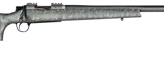 Christensen Arms 8010800107 Summit TI  Full Size 6.5 PRC 3+1, 24" Natural Titanium Steel Threaded Barrel, Natural Titanium Aluminum Receiver, Green w/Black/Tan Webbing Fixed Thumbhole Stock