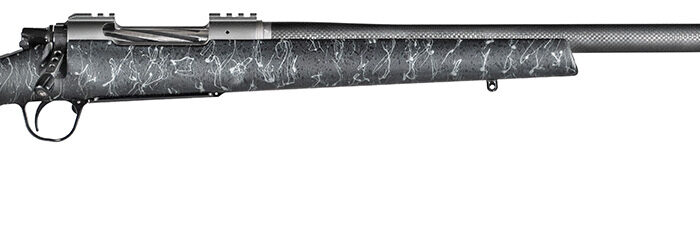 Christensen Arms CA10269815321 Summit TI  Full Size 28 Nosler 3+1, 26" Natural Titanium Steel Threaded Barrel, Natural Titanium Aluminum Receiver, Black w/Gray Webbing Fixed Thumbhole Stock