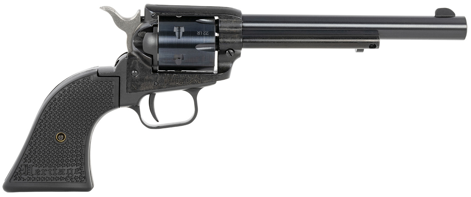 Heritage Mfg RR22B6PG Rough Rider 22 LR 6 Shot, 6.50" Black Steel Barrel, Black Zinc Alloy Frame, Black Cylinder, Black Polymer Grip, Hammer/Thumb Safety, Exposed Hammer 3 Heritage Mfg RR22B6PG Rough Rider 22 LR 6 Shot, 6.50" Black Steel Barrel, Black Zinc Alloy Frame, Black Cylinder, Black Polymer Grip, Hammer/Thumb Safety, Exposed Hammer