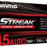 Ammo Inc 45230TMCSTRKRED50 Streak Visual (RED) 45ACP 230gr Total Metal Case 50 Per Box/20 Case 2 151298