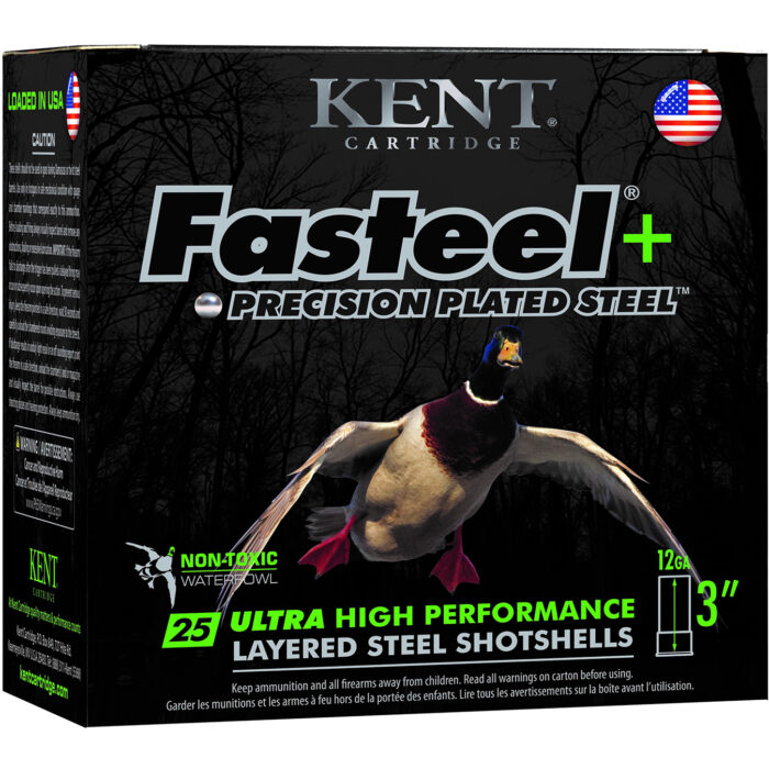 Kent Cartridge K123FSP362X4 Fasteel +  12 Gauge 3" 1 1/4 oz 2/4 Shot 25 Per Box/ 10 Case