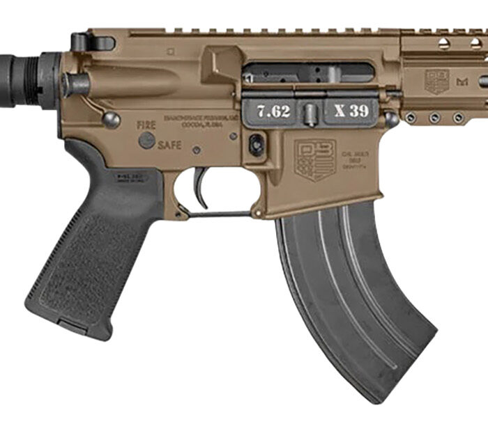 Diamondback DB1912O061 DB15  7.62x39mm 28+1 7", FDE, Carbon Lower, 6" M-LOK Handguard, Black Padded Buffer Tube/Magpul Grip