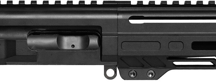 CMMG 94B6829AB Dissent  9mm Luger 6.50", Left Side Charging Handle, Armor Black, OEM Zeroed Linear Comp, 4.60" M-LOK Handguard for AR-Platform, Picatinny End Plate