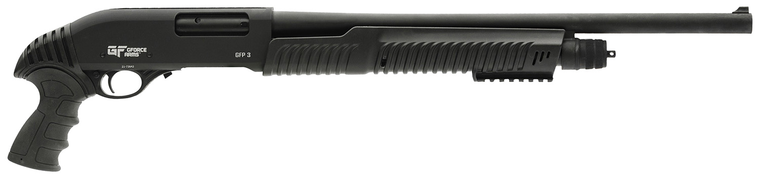 Gforce Arms GFP3REX GFP3REX 12 Gauge Pump 3" 4+1 20" Black Steel Barrel, Black Picatinny Rail Receiver, Black Rubber Grip 3 Gforce Arms GFP3REX GFP3REX 12 Gauge Pump 3" 4+1 20" Black Steel Barrel, Black Picatinny Rail Receiver, Black Rubber Grip