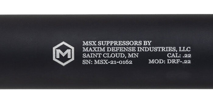 Maxim Defense MXM48351 DRF  22 Cal (Rimfire), 5.90" Black Titanium/Aluminum, 1/2"-28 tpi Direct Thread Mount