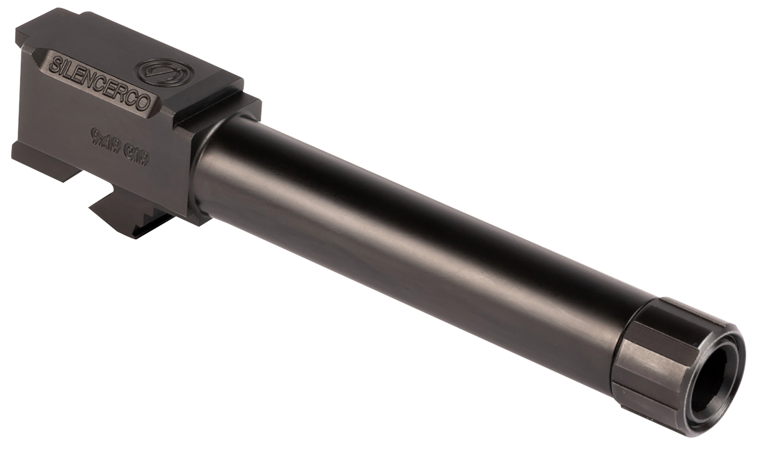 SilencerCo AC862 Glock 9mm Luger 4.50" Threaded Black Nitride Stainless Steel, Fits Glock 19/19X/45 3 SilencerCo AC862 Glock 9mm Luger 4.50" Threaded Black Nitride Stainless Steel, Fits Glock 19/19X/45