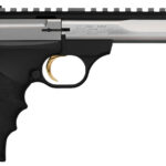 Browning 051507490 Buck Mark Contour 22 LR 10+1, 5.50" Polished Flats Contoured Barrel, Matte Stainless Serrated w/Picatinny Rail Slide, Matte Black Anodized Frame, Black URX Grip, Ambidextrous 1 161372
