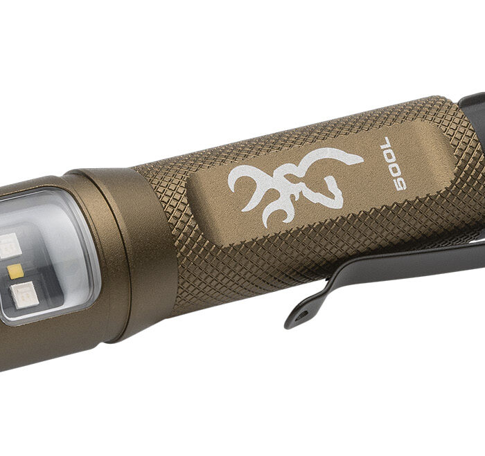 Browning 3711265 Ridgeline Flashlight Burnt Bronze 20/500 Lumens LED White/Green