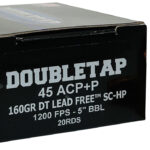 DoubleTap Ammunition 45A160XM 45ACP 160gr Lead Free Hollow Point 20 Per Box/50 Case 2 162192