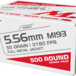 Winchester Ammo WM193500 M193 5.56mm 55gr Full Metal Jacket 500 Per Box/2 Case 1 163277
