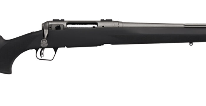 Savage Arms 58277 110 Trail Hunter Lite Full Size 7mm Rem Mag 3+1 20" Fluted/Threaded Barrel, Drilled & Tapped Steel Receiver, Black Fixed Synthetic Stock