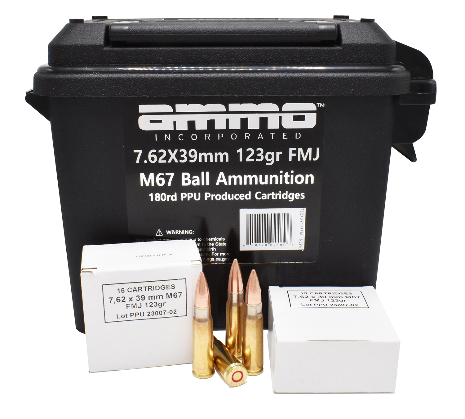 Ammo Inc 762X39123FMJ-B180 Incorporated 7.62x39mm 123gr Full Metal Jacket/180rds 3 Ammo Inc 762X39123FMJ-B180 Incorporated 7.62x39mm 123gr Full Metal Jacket/180rds