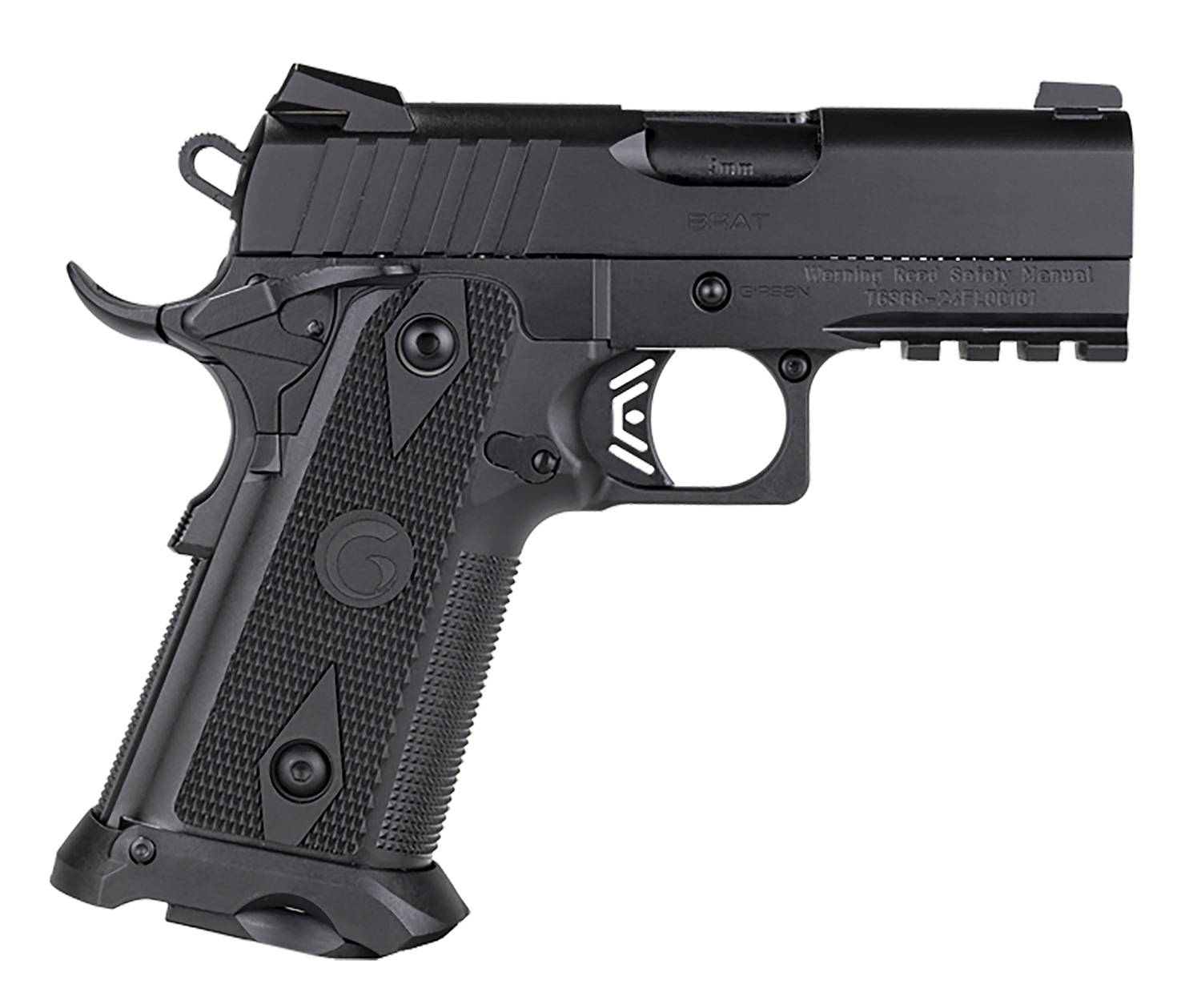 Girsan 395055 Witness2311 45 ACP 11+1 3.40" Black Steel Barrel, Black Serrated Steel Slide, Black Polymer Frame w/Beavertail & Picatinny Rail, Black Checkered Polymer Grip, Ambidextrous 3 Girsan 395055 Witness2311 45 ACP 11+1 3.40" Black Steel Barrel, Black Serrated Steel Slide, Black Polymer Frame w/Beavertail & Picatinny Rail, Black Checkered Polymer Grip, Ambidextrous