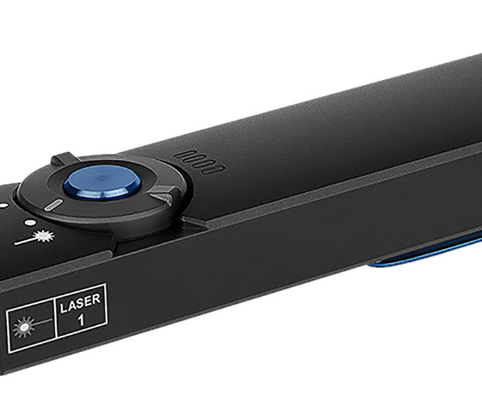 Olightstore Usa Inc ARKFELDBKCW Arkfeld  Black Anodized 1/15/60/300/1,000 Lumens White LED Green Laser