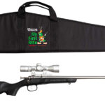 Crickett KSA2245BSC My First Rifle Package 22 S/L/LR Single Shot 16.10" Stainless Steel Barrel & Receiver, Black Synthetic Fixed Stock, 4x32 Scope 2 167588