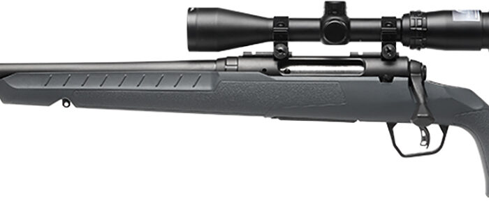 Savage Arms 32214 Axis 2 XP Combo 30-06 Springfield 4+1 22" Black Sporter Barrel, Black Drilled & Tapped Steel Receiver, Fixed Gray Synthetic Stock, Left Hand, Boresighted 3-9x40