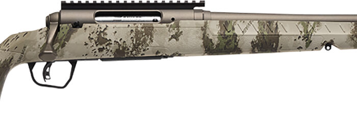 Savage Arms 32301 Axis 2 Pro Compact 223 Rem 4+1 20" Gun Metal Bronze Cerakote Heavy Threaded Barrel & Picatinny Rail Carbon Steel Receiver, Fixed Woodland Camo Synthetic Stock, Right Hand