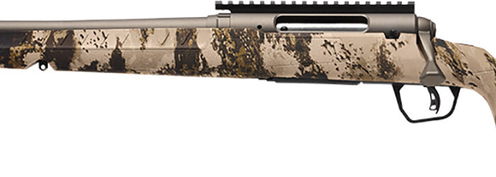 Savage Arms 32345 Axis 2 Pro Compact 243 Win 4+1 20" Gun Metal Bronze Cerakote Heavy Sporter Threaded Barrel & Picatinny Rail Carbon Steel Receiver, Fixed Western Camo Synthetic Stock, Left Hand