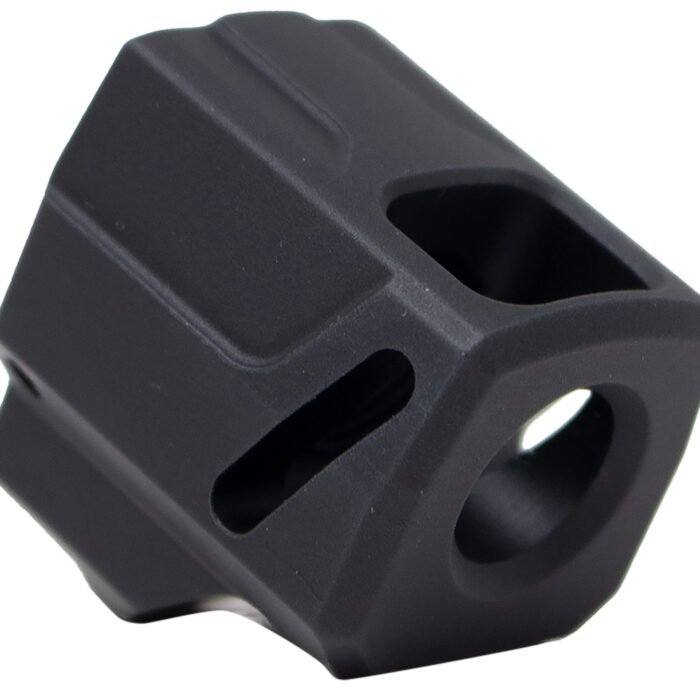 Faxon Firearms FFPACOMPSSS01 EXOS-525 Compensator Black Nitride 6061 Aluminum 1/2"x28 Threads 1.125" OAL Compatible w/ Sig Sauer P365/P365 XL