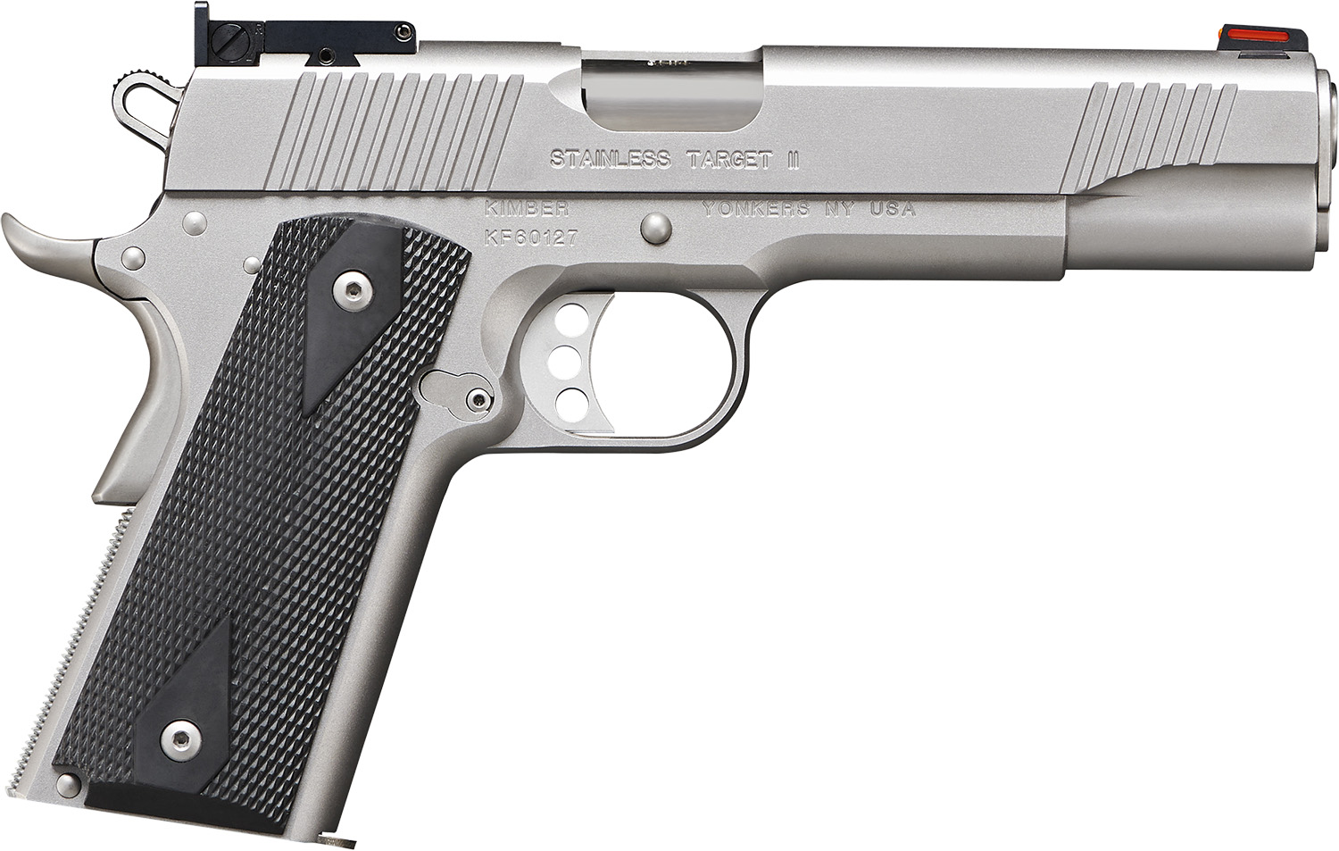 Kimber Mfg.,inc 3200107CA Stainless Target II (CA) 10mm 8+1 5" Satin Silver Front Serrations Stainless Steel Slide Black Synthetic Double-Diamond Checkering Grip 3 Kimber Mfg.,inc 3200107CA Stainless Target II (CA) 10mm 8+1 5" Satin Silver Front Serrations Stainless Steel Slide Black Synthetic Double-Diamond Checkering Grip