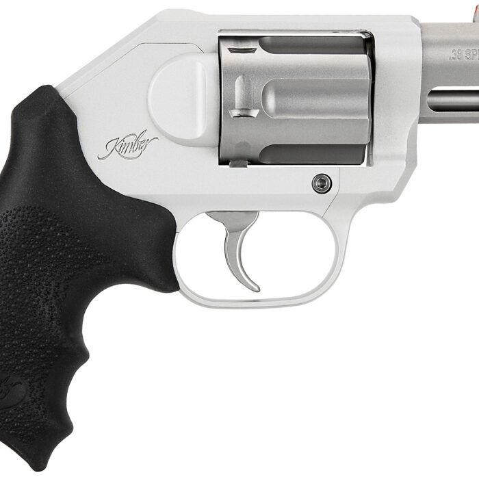 Kimber Mfg, Inc 3400034CA K6XS *CA Compliant Compact 38 Special +P 6 Shot 2" Glass Bead Stainless Steel Barrel, Silver KimPro II Aluminum Frame, Hogue Black Rubber Kimber Grip, Concealed Hammer