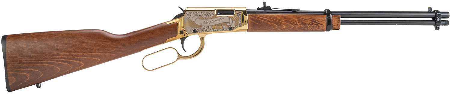 Rossi RL22181WDGDH Rio Bravo Doc Holiday 22 LR 15+1 18" Polished Black Oxide Alloy Steel Barrel, Gold Engraved Aluminum Receiver, Fixed Hardwood Stock 3 Rossi RL22181WDGDH Rio Bravo Doc Holiday 22 LR 15+1 18" Polished Black Oxide Alloy Steel Barrel, Gold Engraved Aluminum Receiver, Fixed Hardwood Stock