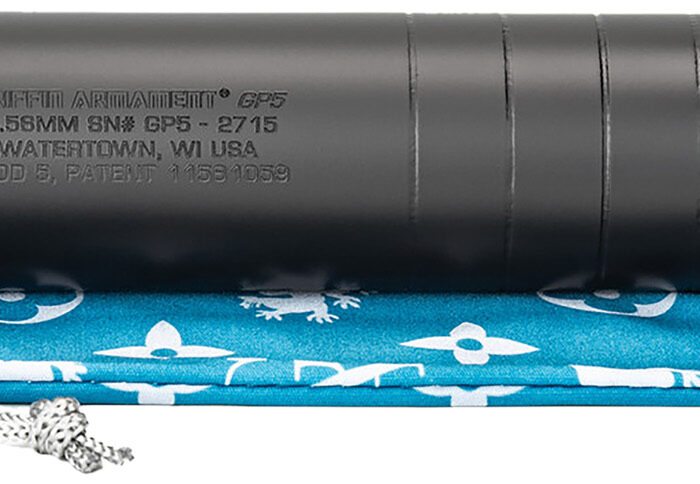 Griffin Armament GAGP5-W GP5 Direct Thread Suppressor 5.56mm 1.50" Black Cerakote 17-4 PH Stainless Steel 1/2"x28