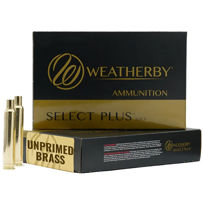 Weatherby BRASS300CT50 Select Plus Unprimed Cases 300 Wthby Mag Rifle Brass 50/Box