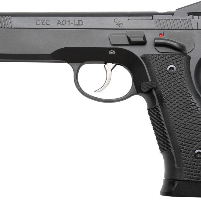 Cz Custom Shop 96336 A01-LD  9mm Luger 19+1 5" Match Grade Bull Barrel, Black Optic Cut/Serrated Steel Slide, Black Polycoat Steel Frame w/Beavertail, Black G10 Grip, Long Dustcover