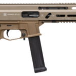 Grand Power 197892004800 SP10A3 Stribog 10mm Auto 20+1 8" Black Threaded Barrel, Flat Dark Earth Aluminum Picatinny Rail Receiver, FDE Polymer Grip, Thread Protector 1 177424