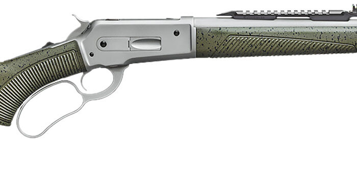 Davide Pedersoli 010G732457 Boarbuster Guidemaster-X 45-70 Gov 5+1 19" Silver Cerakote Threaded Barrel & Receiver w/Picatinny Rail, Green Adj Cheek Riser Synthetic Stock