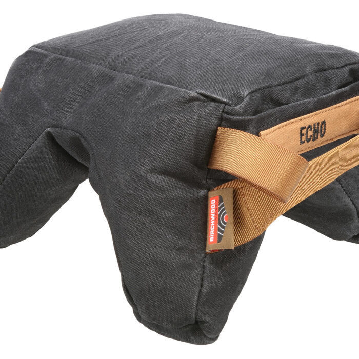 Birchwood Casey BC-BAG-SSEH Steady-Shot Echo Bag Heavyweight Prefilled Black Wax Canvas Front and Rear Bag