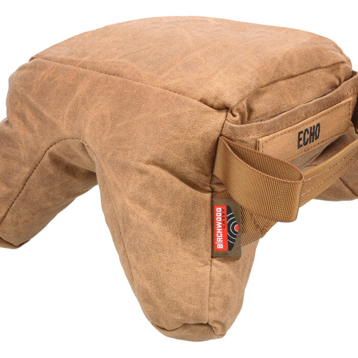 Birchwood Casey BC-BAG-SSEU Steady-Shot Echo Bag Heavyweight Prefilled Tan Wax Canvas Front and Rear Bag