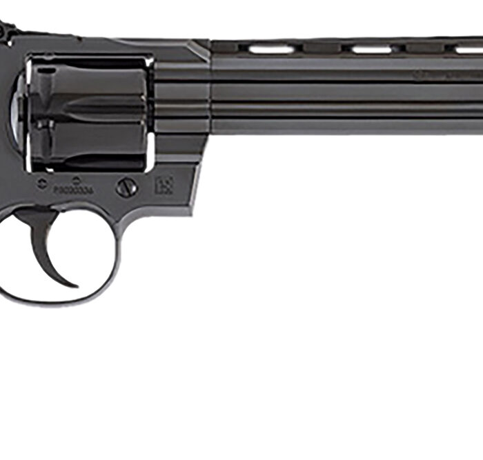 Colt Mfg PYTHONBP8WTS Python  357 Mag/38 Special 6 Shot 8" Blued Carbon Steel Vent Rib Barrel, Cylinder & Frame, Wood Grip, Exposed Hammer