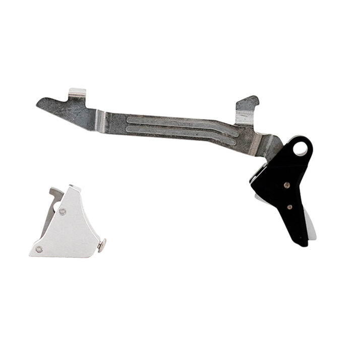 Timney Triggers ALPHAGLOCK5LARGESILVER Alpha Competition  10mm/45 ACP Silver Fits Glock 20/20MOS/21/21MOS/29/30 Gen 5 Large Frame