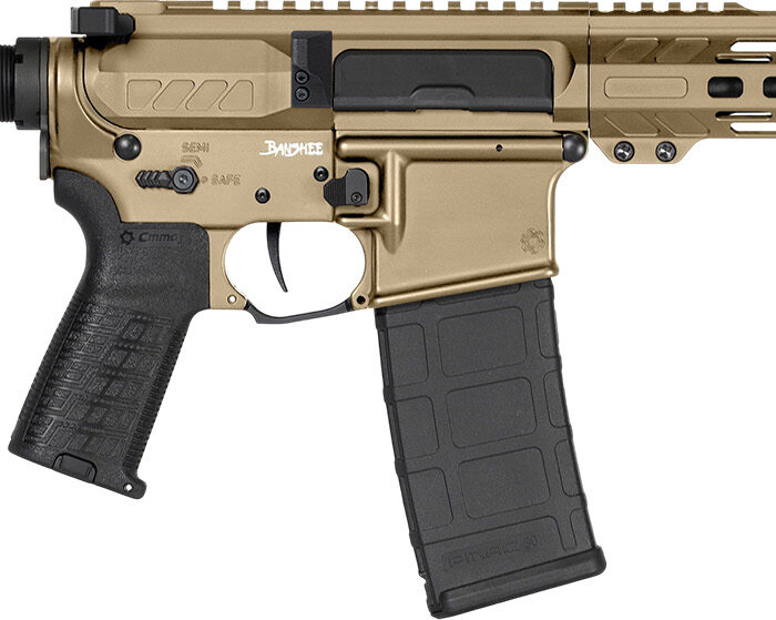CMMG 30AF20ACT Banshee Mk4 300 Blackout 30+1 8" Black Nitride Threaded Barrel, M-LOK Handguard, Coyote Tan Cerakote Aluminum Receiver w/Picatinny Rail, Black Polymer CMMG RipBrace, CMMG Zeroed Grip