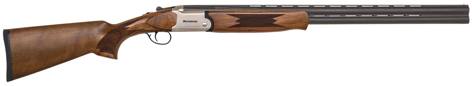 Mossberg 75490 Gold Reserve 16 Gauge Break Open 3" 2rd 30" Matte Blued Vent Rib Barrel, Polished Silver w/Gold Inlay Receiver, Fixed Satin Black Walnut Stock, 5 Standard Chokes 3 Mossberg 75490 Gold Reserve 16 Gauge Break Open 3" 2rd 30" Matte Blued Vent Rib Barrel, Polished Silver w/Gold Inlay Receiver, Fixed Satin Black Walnut Stock, 5 Standard Chokes