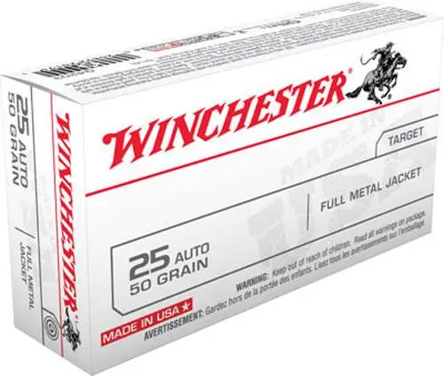 WINCHESTER 25 AUTO 50GR FMJ